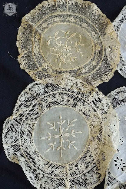 アンティークレース　dentelle ancinne　napprons 2 .FR a l'epoque
