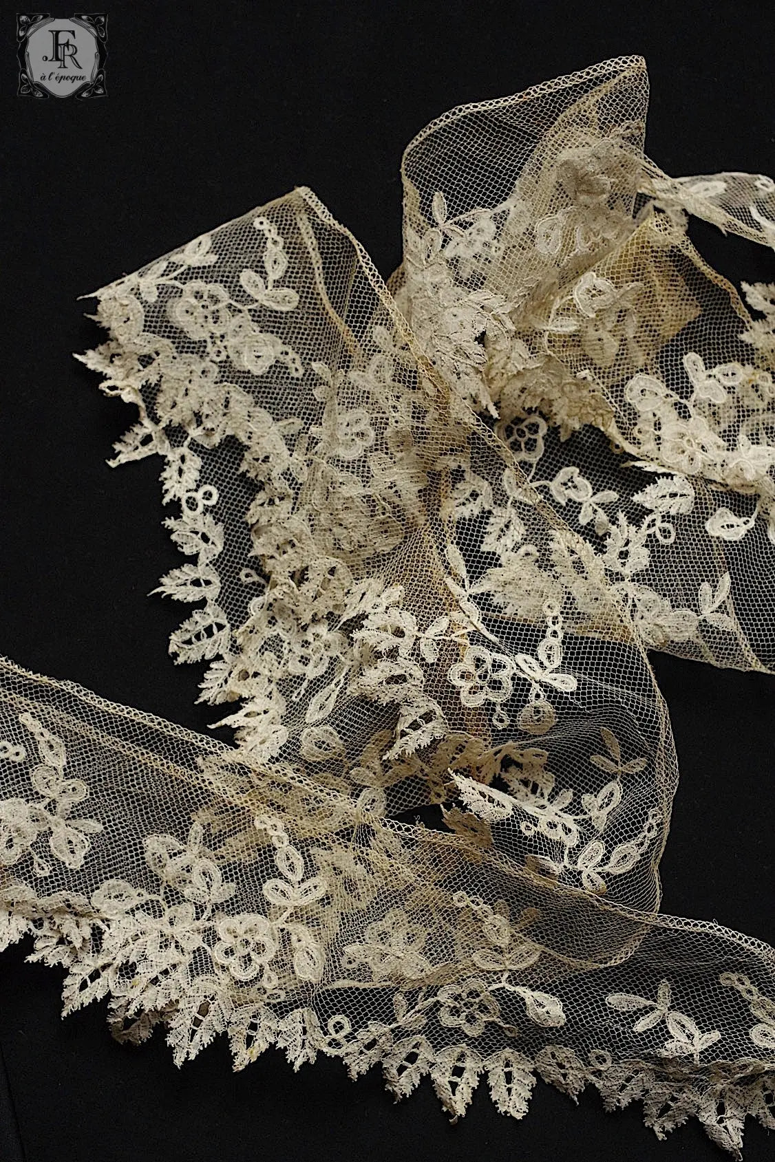 アンティークレース　dentelle antique  207cm .FR a l'epoque