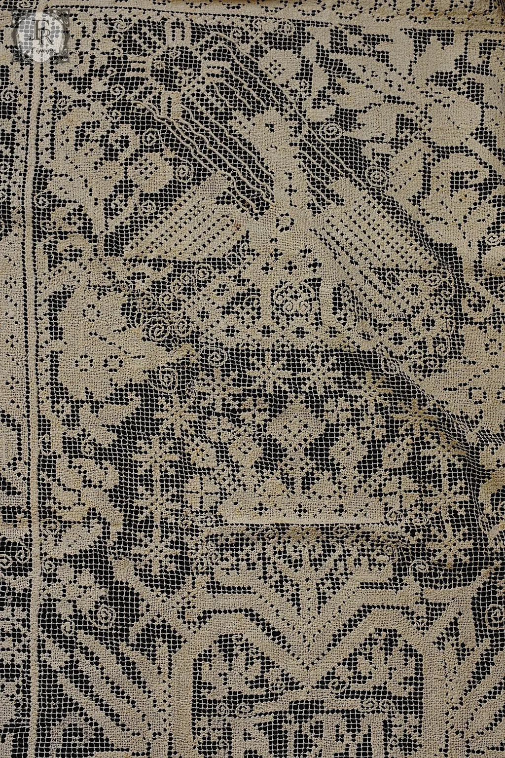 アンティークレース dentelle antique 教会クロス　 .FR a l'epoque