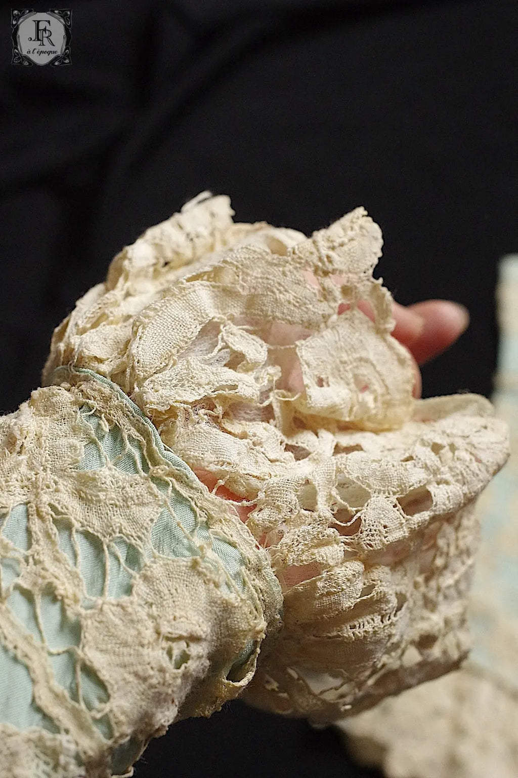 アンティークレース　dentelle antique  袖 .FR a l'epoque
