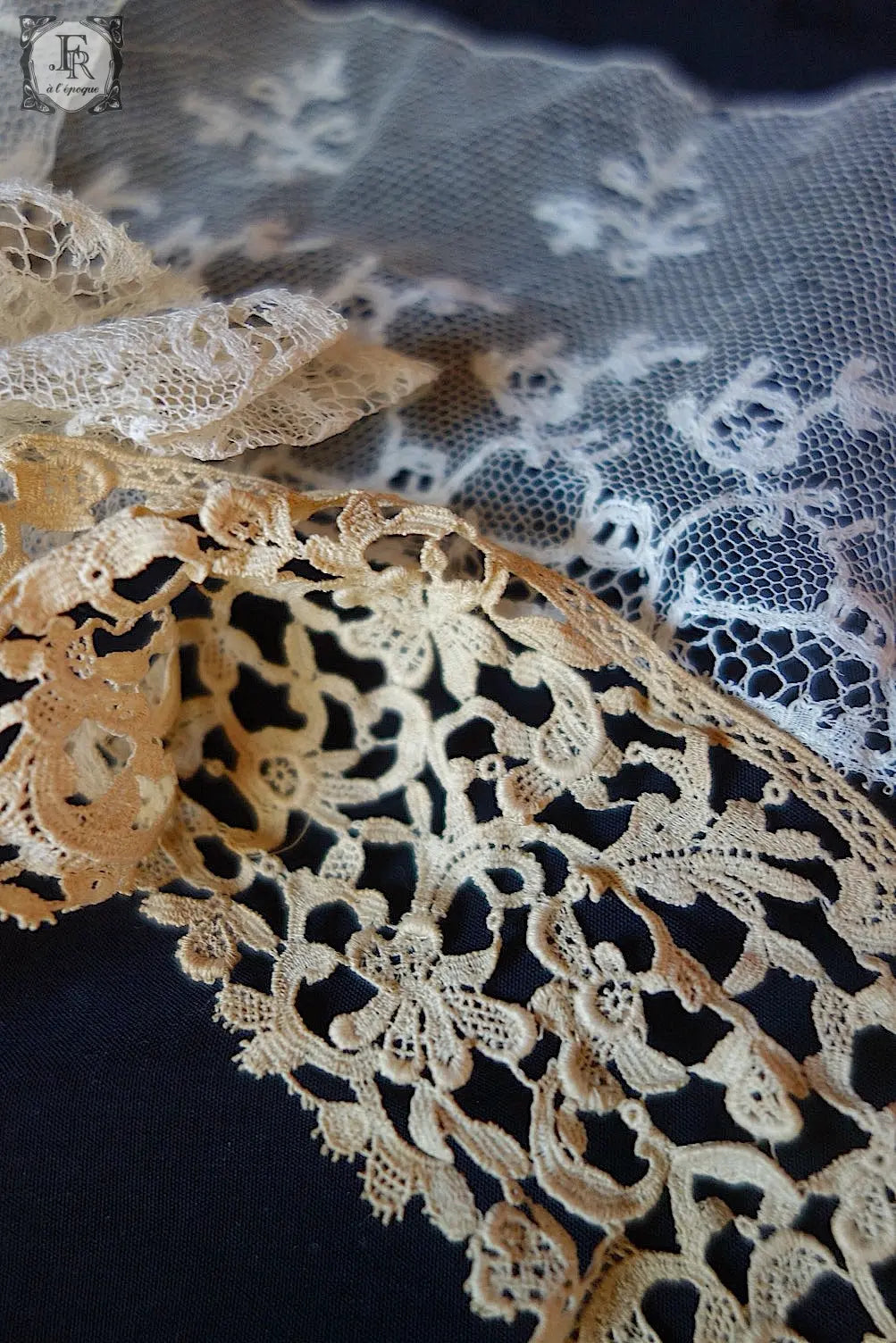 アンティークレース　dentelle antique レースハギレ .FR a l'epoque