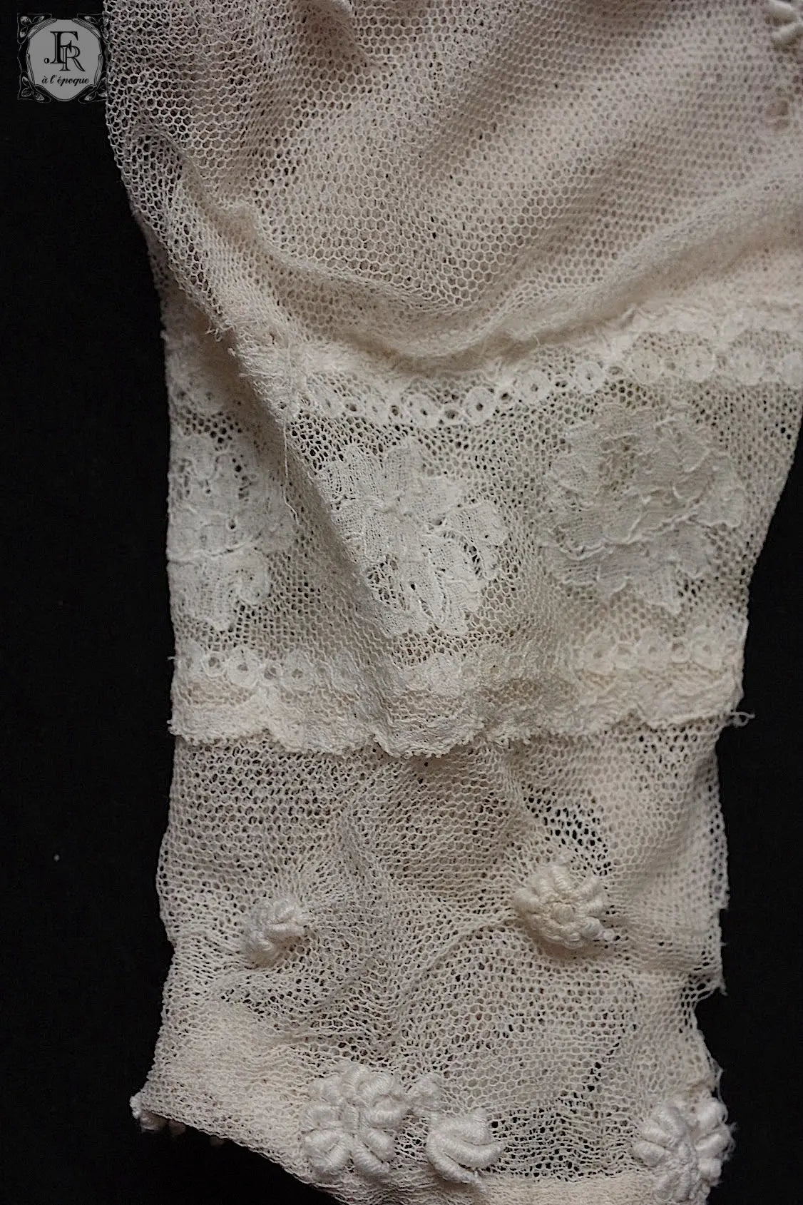 アンティークレース　dentelle antique lace アンティークブラウス　素材用 .FR a l'epoque