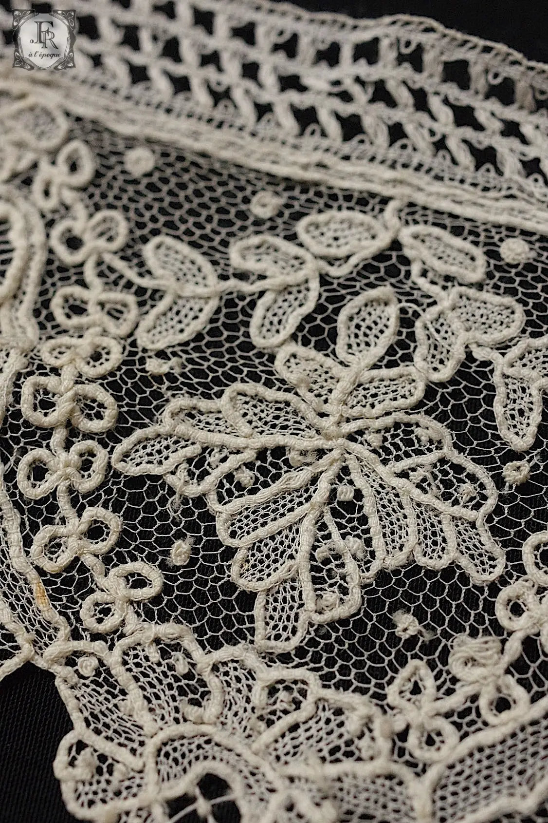 アンティークレース　dentelle antique lace　ブリュクセルレース２種 .FR a l'epoque