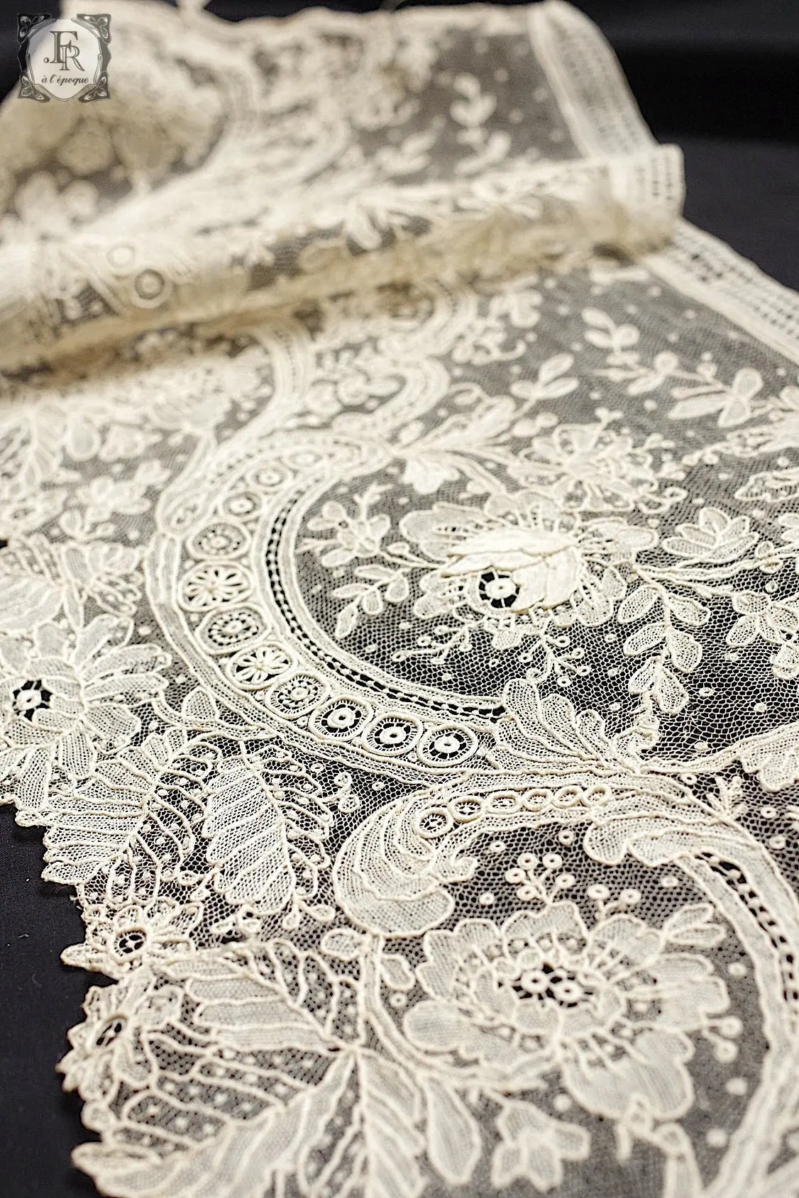 アンティークレース　dentelle antique lace　ブリュクセルレース .FR a l'epoque