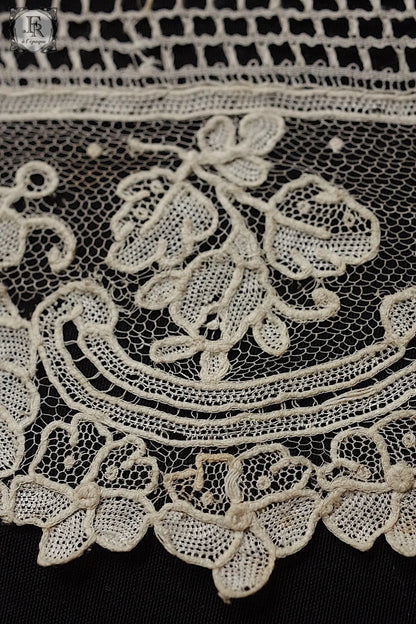 アンティークレース　dentelle antique lace　ブリュクセルレース 93cm .FR a l'epoque