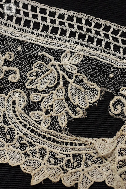 アンティークレース　dentelle antique lace　ブリュクセルレース 93cm .FR a l'epoque