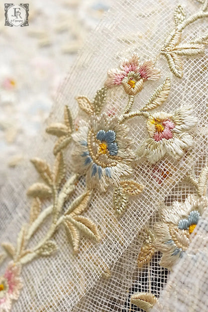 アンティークレース刺繍モチーフ dentelle antique par 3m .FR a l'epoque