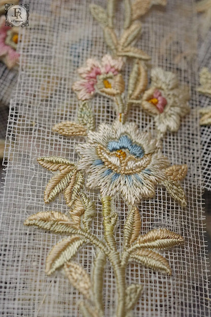 アンティークレース刺繍モチーフ dentelle antique par 3m .FR a l'epoque