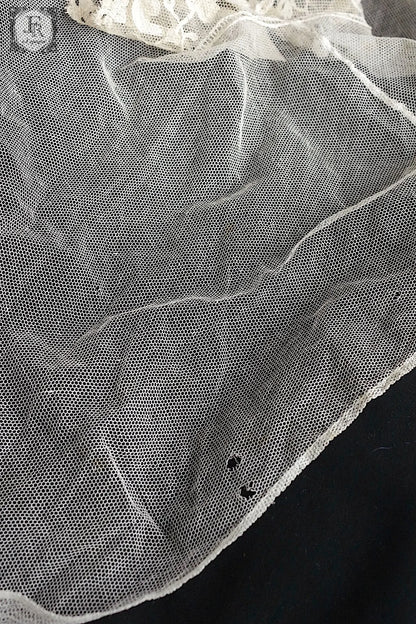 アンティークレース　dentelle antique  plastron+182cm .FR a l'epoque