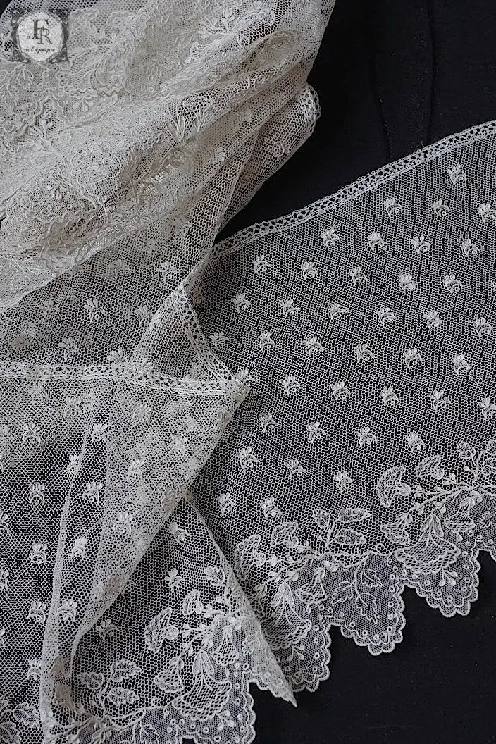 フランス　アンティーク　レース　フィレレース　エンジェル　ローズ！ アンティークレース | フランス 2種類のエンジェル フィレレース