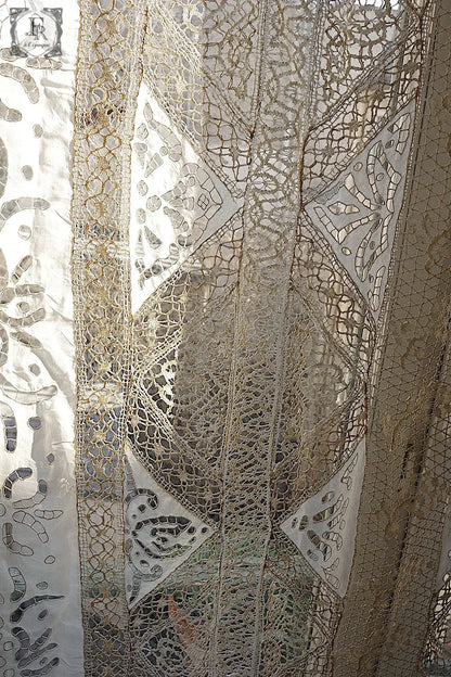 アンティークカーテン　linge de maison 特大 .FR a l'epoque