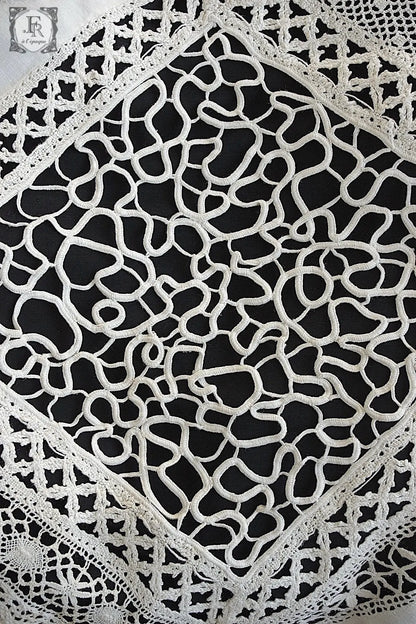 アンティークカーテン　linge de maison ４枚セット .FR a l'epoque