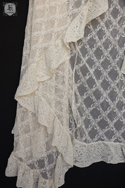 アンティークカーテン　linge de maison ancien .FR a l'epoque