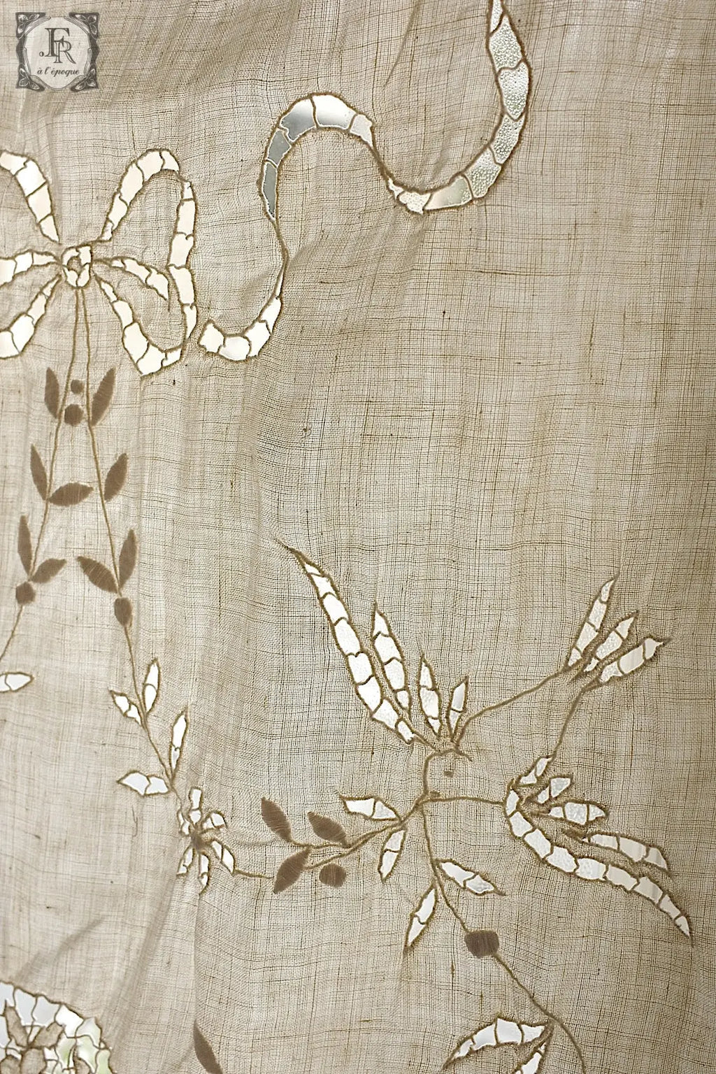 アンティークカーテン　linge de maison antique 1 .FR a l'epoque