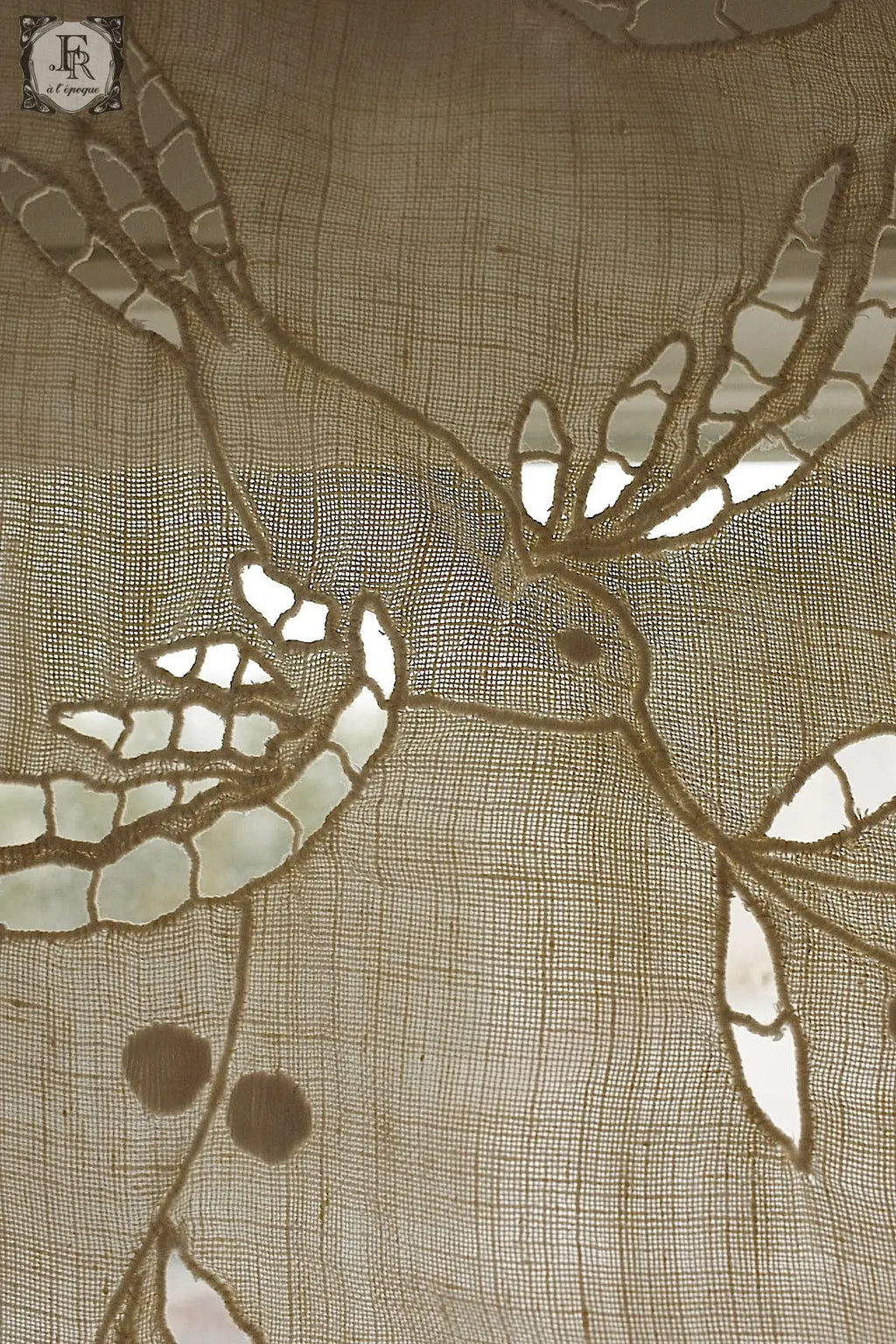 アンティークカーテン　linge de maison antique 2 .FR a l'epoque