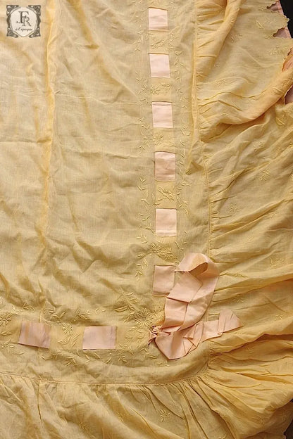 アンティークインテリアクロス　linge de maison antique ベッドカバーbebe用 .FR a l'epoque
