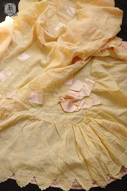 アンティークインテリアクロス　linge de maison antique ベッドカバーbebe用 .FR a l'epoque