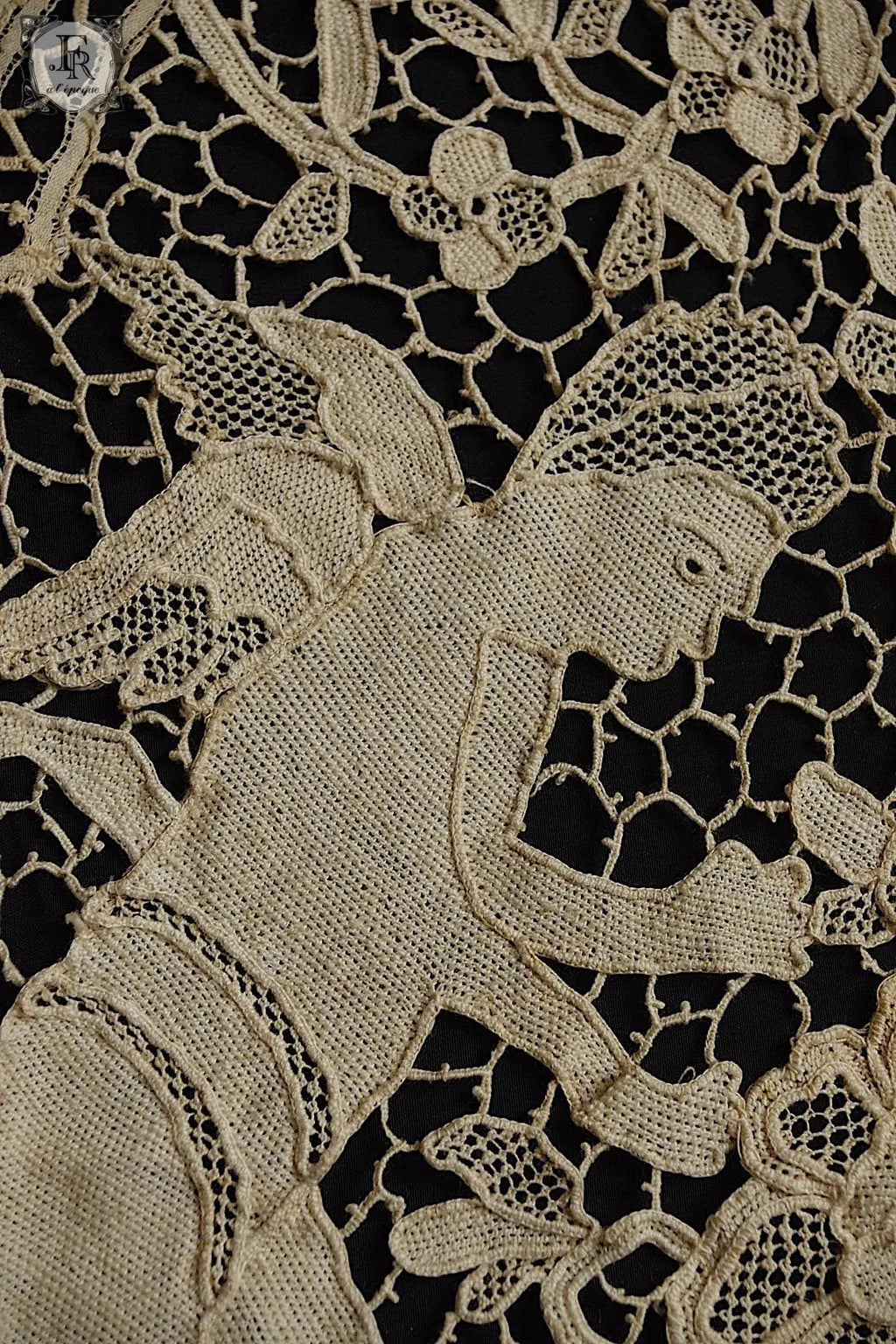 アンティークレースクロス linge de maison antique　 .FR a l'epoque