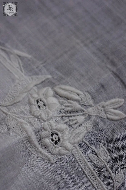 アンティーク刺繍ハンカチ　mouchoir ancienne　ハンカチ２枚　2 .FR a l'epoque