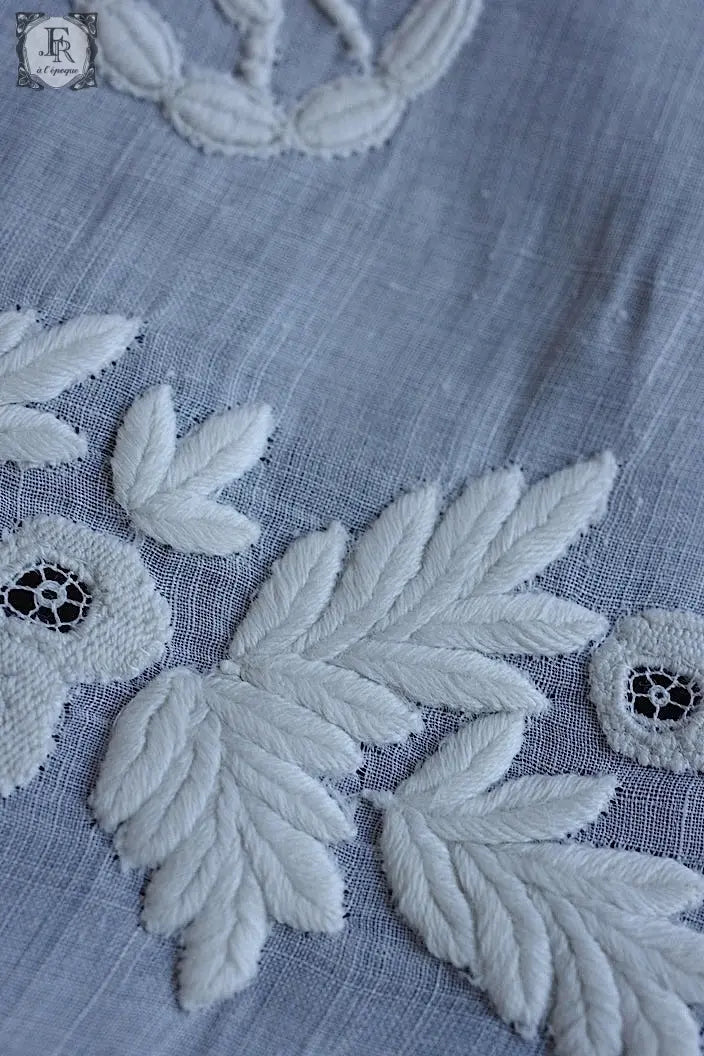 アンティークハンカチ　mouchoir antique  2枚セット　1 .FR a l'epoque