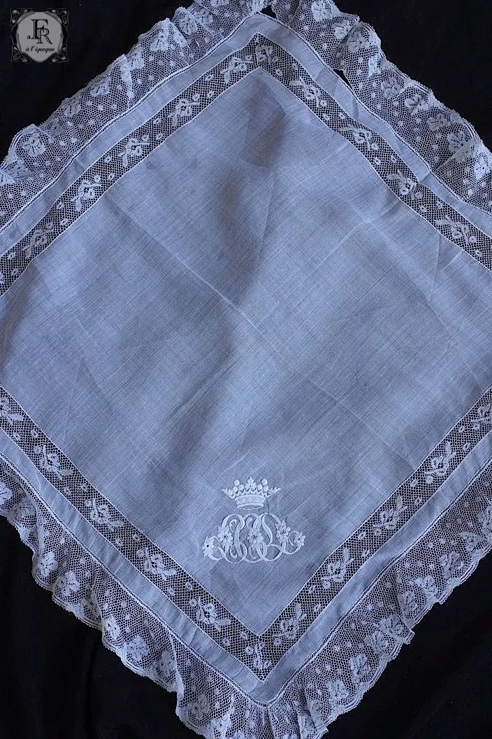 アンティークハンカチ　mouchoir antique 4 .FR a l'epoque