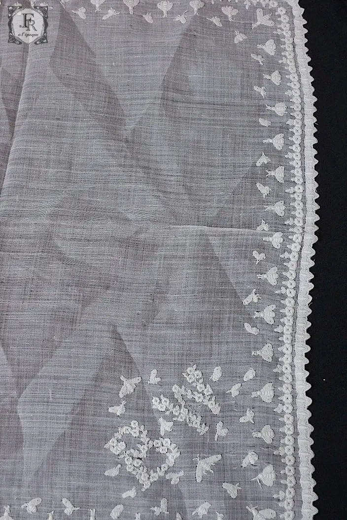 アンティークハンカチ　mouchoir antique ミツバチ .FR a l'epoque