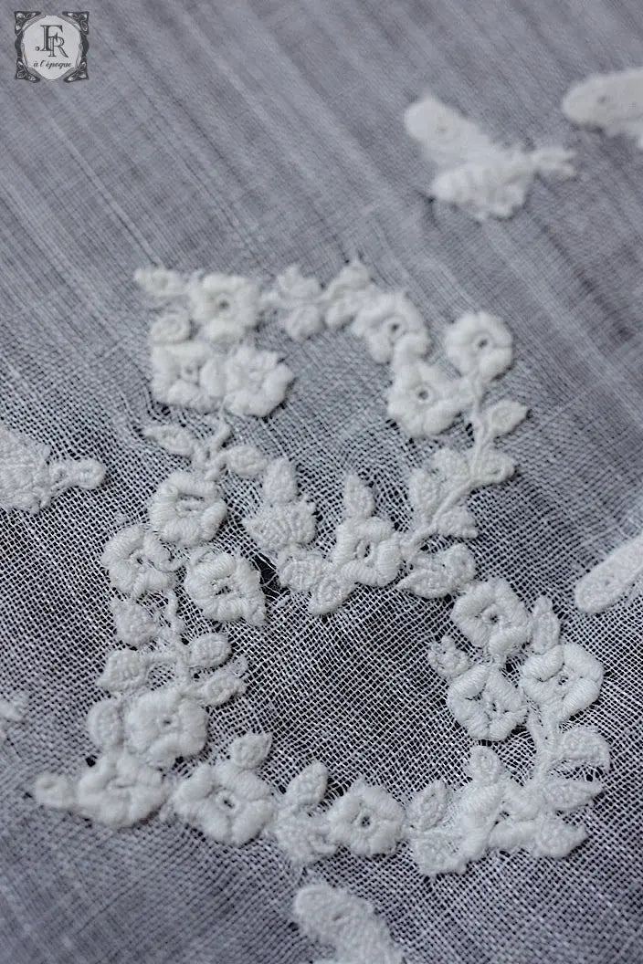 アンティークハンカチ　mouchoir antique ミツバチ .FR a l'epoque