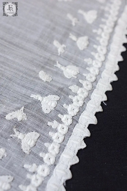 アンティークハンカチ　mouchoir antique ミツバチ .FR a l'epoque