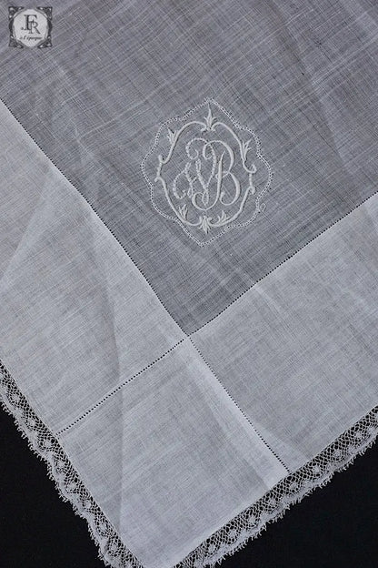 アンティークハンカチ　mouchoir antique  lot　1 .FR a l'epoque