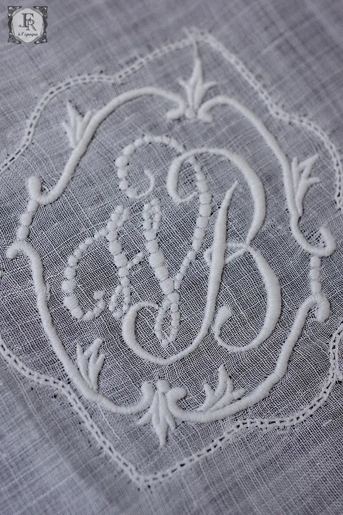 アンティークハンカチ　mouchoir antique  lot　1 .FR a l'epoque