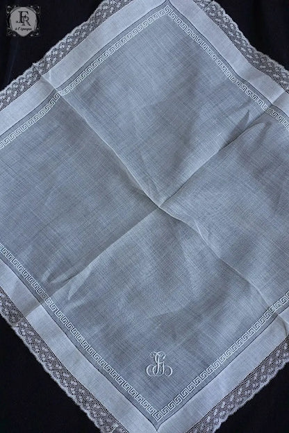 アンティークハンカチ　mouchoir antique  lot　2 .FR a l'epoque