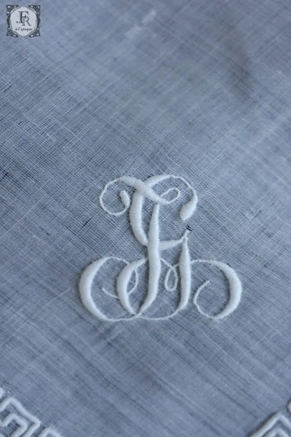 アンティークハンカチ　mouchoir antique  lot　2 .FR a l'epoque