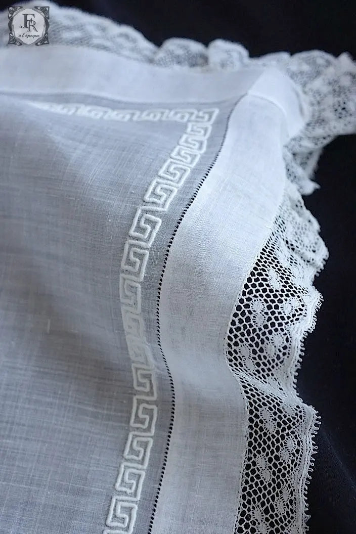 アンティークハンカチ　mouchoir antique  lot　2 .FR a l'epoque