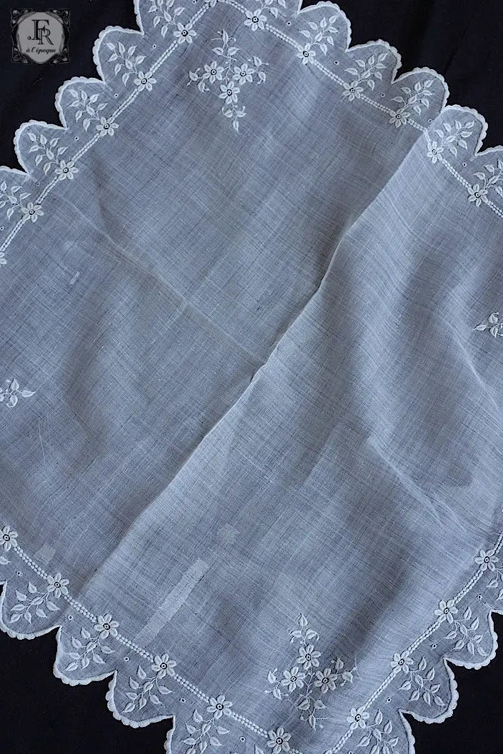 アンティークハンカチ　mouchoir antique  lot　2 .FR a l'epoque