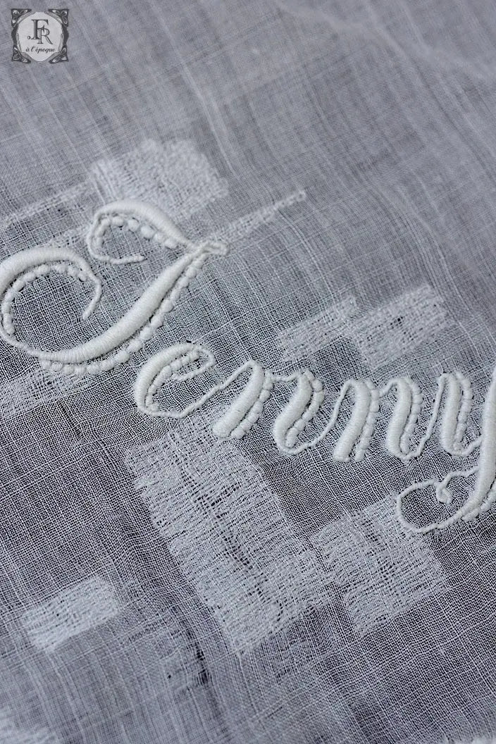 アンティークハンカチ　mouchoir antique  lot　2 .FR a l'epoque