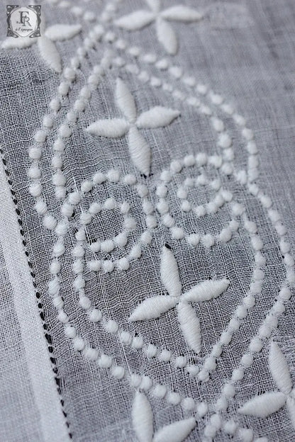 アンティークハンカチ　mouchoir antique  lot　2 .FR a l'epoque