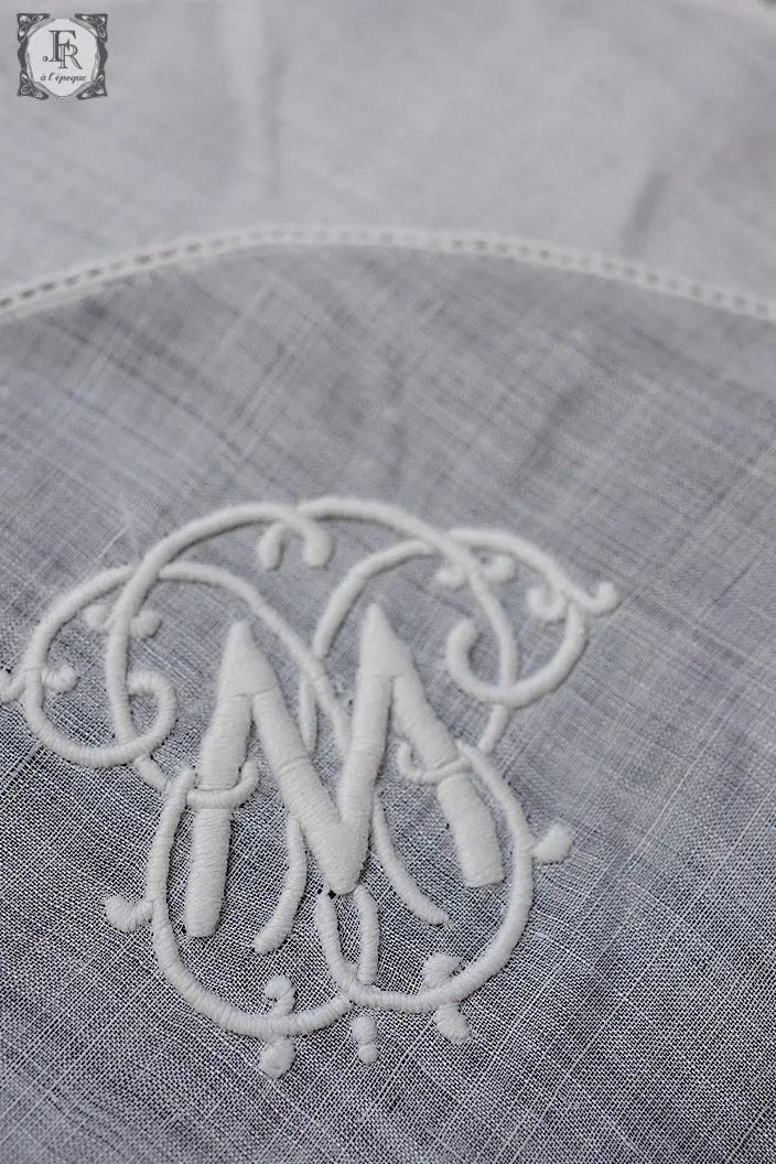 アンティークハンカチ　mouchoir antique  lot　2 .FR a l'epoque