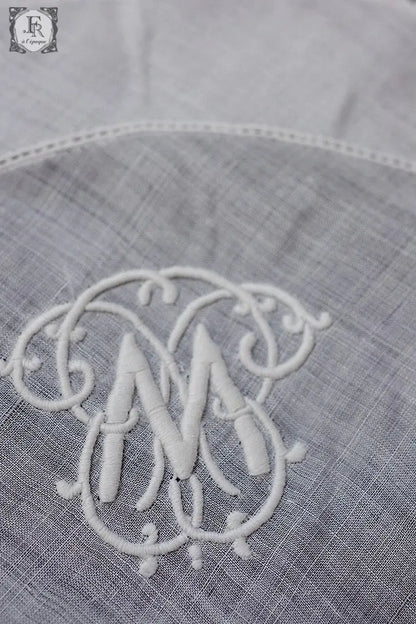 アンティークハンカチ　mouchoir antique  lot　2 .FR a l'epoque