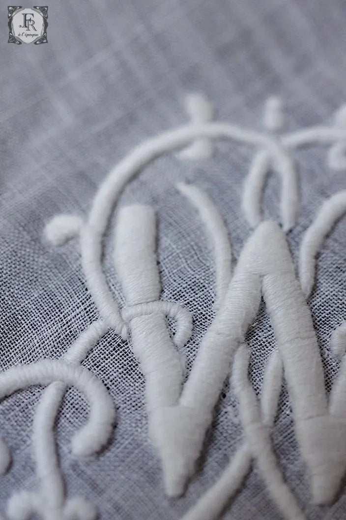 アンティークハンカチ　mouchoir antique  lot　2 .FR a l'epoque