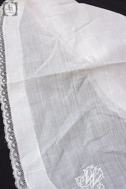 アンティークハンカチ　mouchoir antique  lot　2 .FR a l'epoque