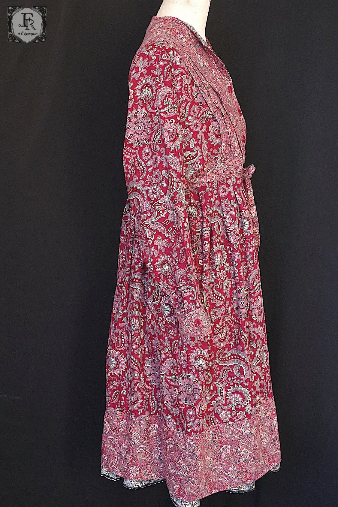 ヴィンテージワンんピース　robe vintage ペイズリー柄 .FR a l'epoque