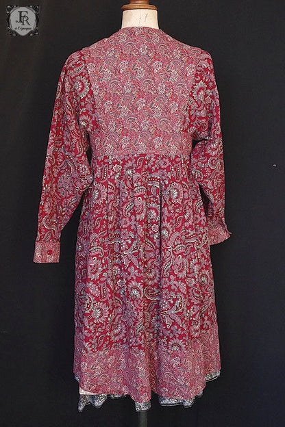 ヴィンテージワンんピース　robe vintage ペイズリー柄 .FR a l'epoque