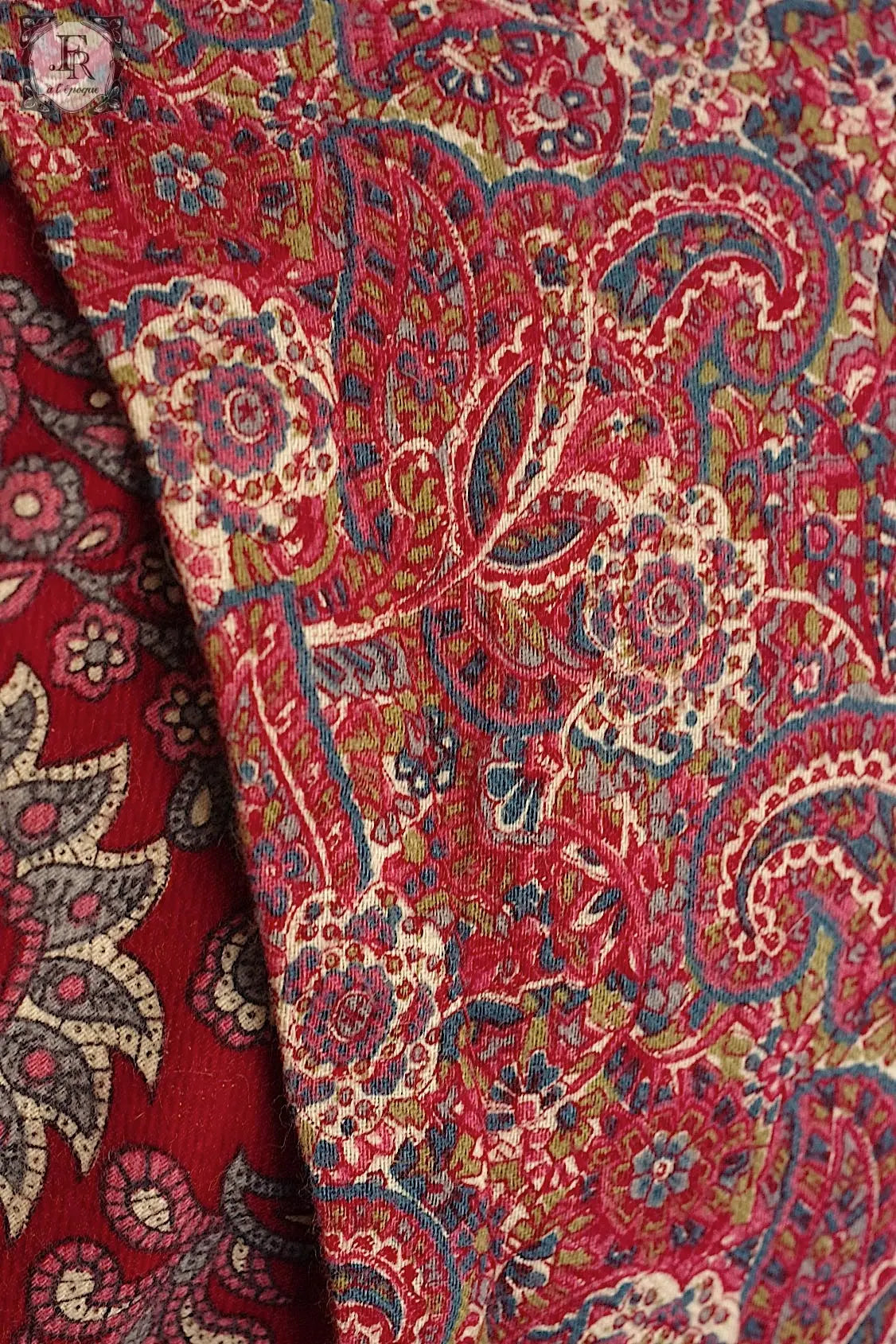 ヴィンテージワンんピース　robe vintage ペイズリー柄 .FR a l'epoque