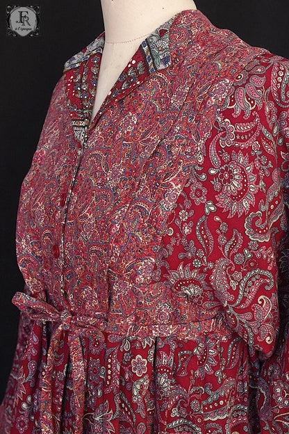 ヴィンテージワンんピース　robe vintage ペイズリー柄 .FR a l'epoque
