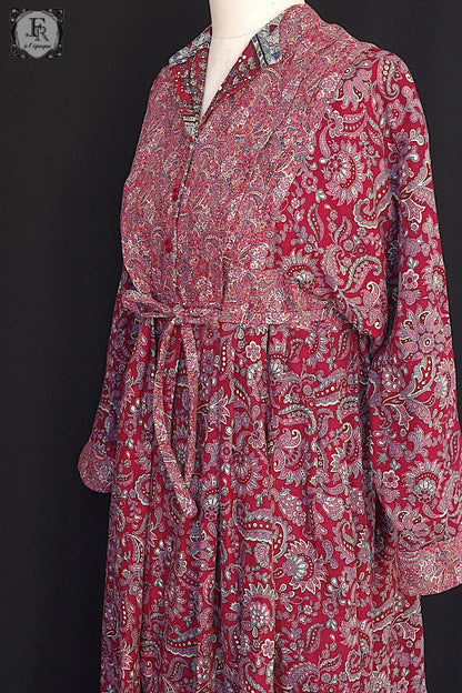 ヴィンテージワンんピース　robe vintage ペイズリー柄 .FR a l'epoque