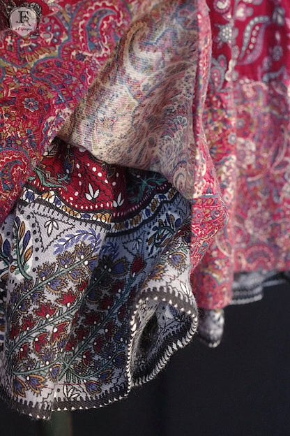 ヴィンテージワンんピース　robe vintage ペイズリー柄 .FR a l'epoque