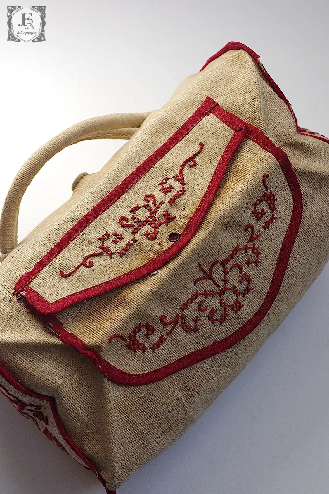 アンティーク刺繍バッグ　sac antique .FR a l'epoque