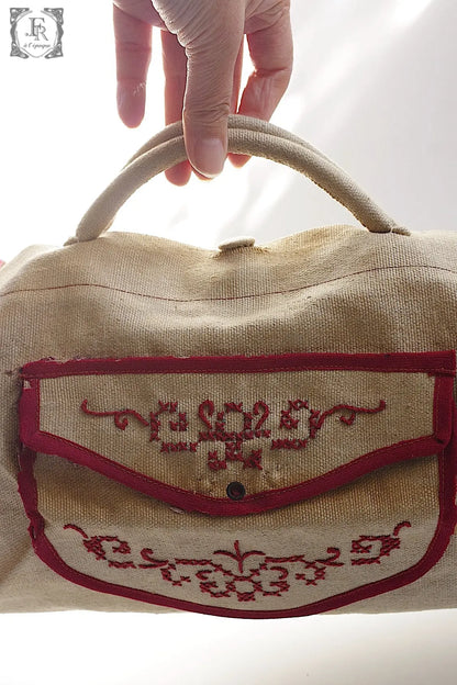 アンティーク刺繍バッグ　sac antique .FR a l'epoque
