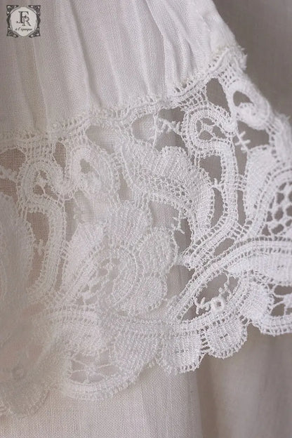 アンティークブラウス　vêtement ancien　ジャボ付きチュニック .FR a l'epoque