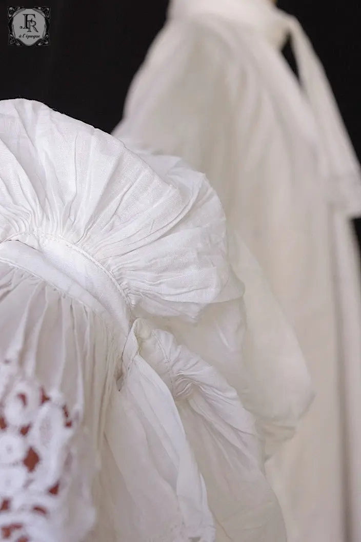 アンティークブラウス　vêtement ancien　ジャボ付きチュニック .FR a l'epoque